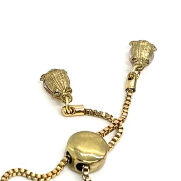 NWT ISAAC MIZRAHI LIVE PINK PURPLE RHINESTONE ADJUSTABLE BRACELET GOLD TONE - Picture 10 of 10